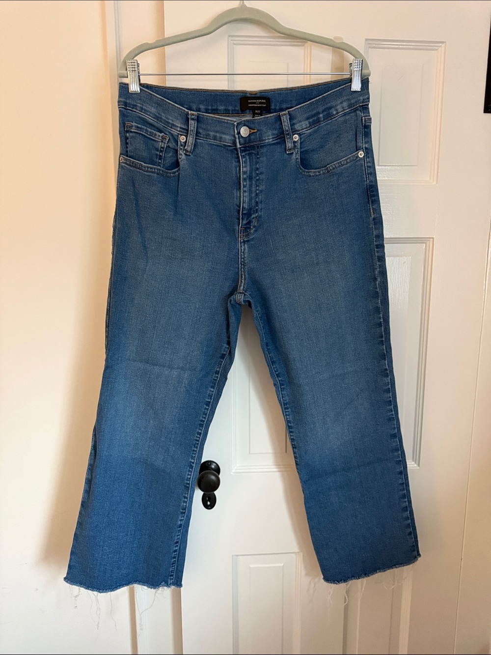 Banana Republic Factory Medium Blue Cropped Bootcut Jeans